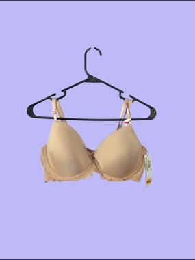 Calvin Klein Lace-Trim Light Nude Underwire Bra